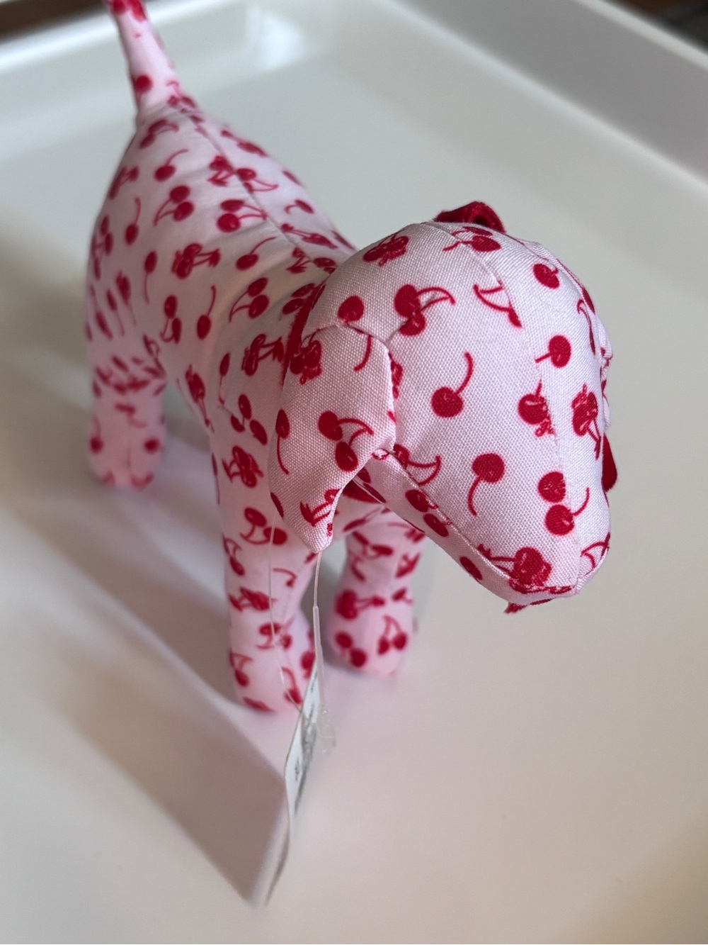 Victoria’s Secret PINK Galentine’s Day Cherry Mini Dog Plush NWT - Picture 6 of 6